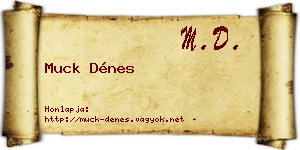 Muck Dénes névjegykártya