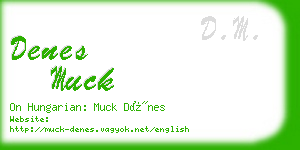 denes muck business card